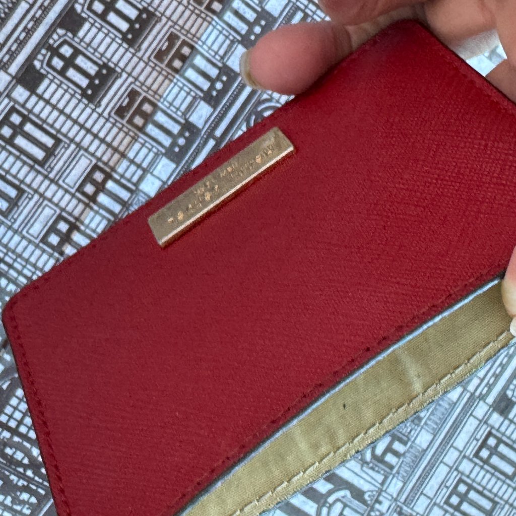 Henri Bendel Saffiano Leather Card HolderWalletCredit Card Holder